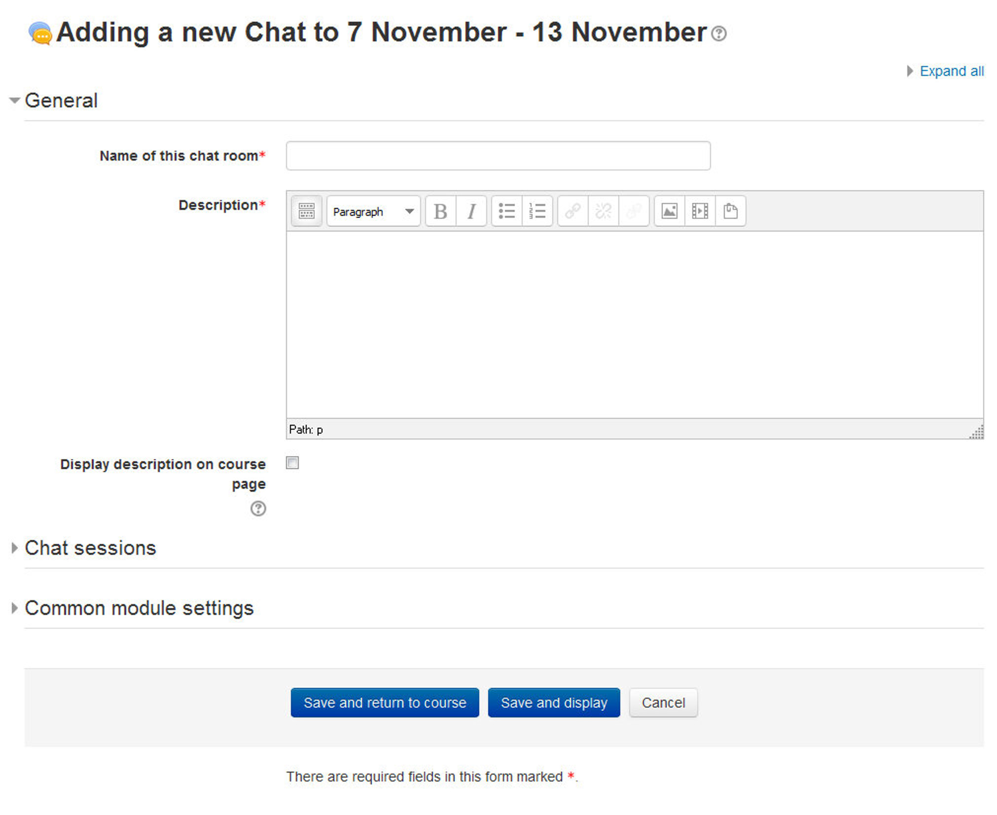 Figure 7-1 Adding a new chat activity
