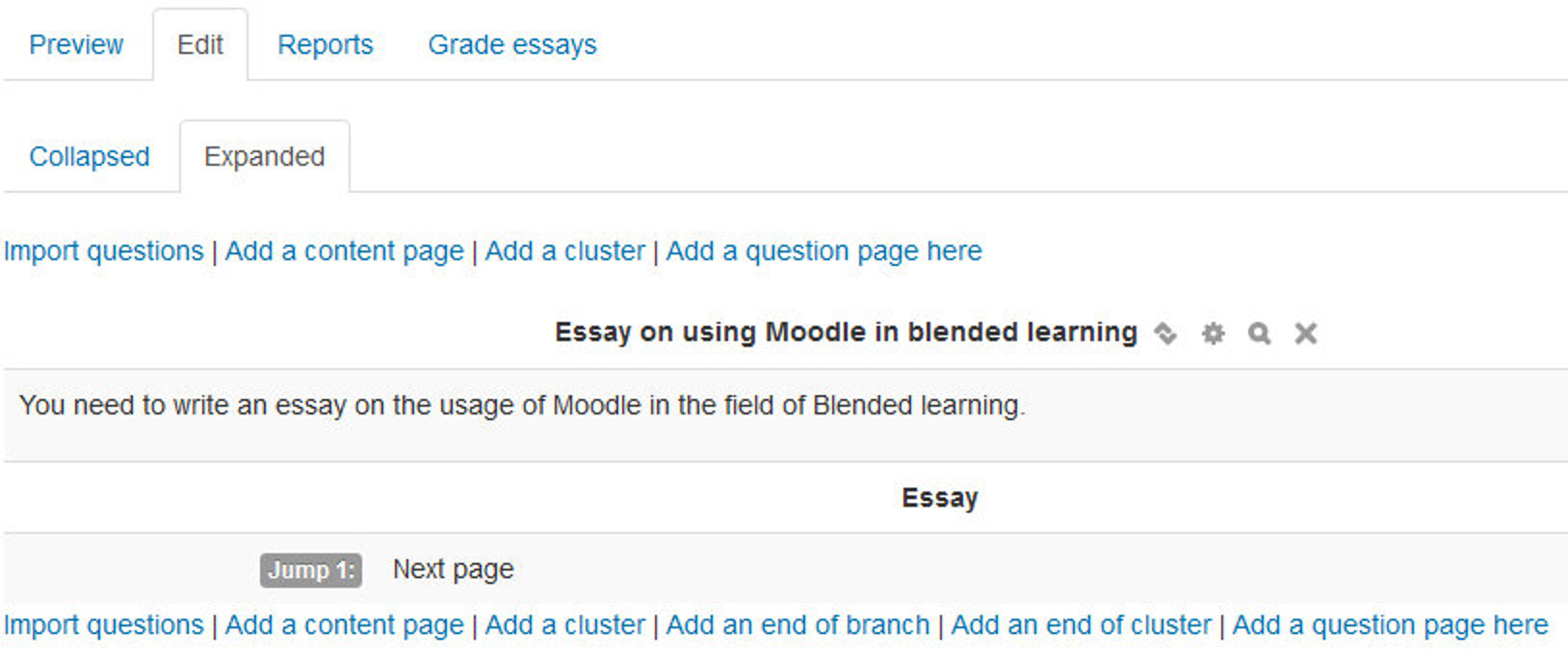 Figure 12-11 Expanded view of the edit lesson page