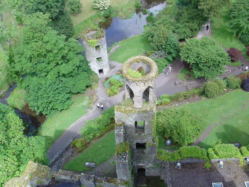 Blarney Castle - Blick vom Turm nach unten