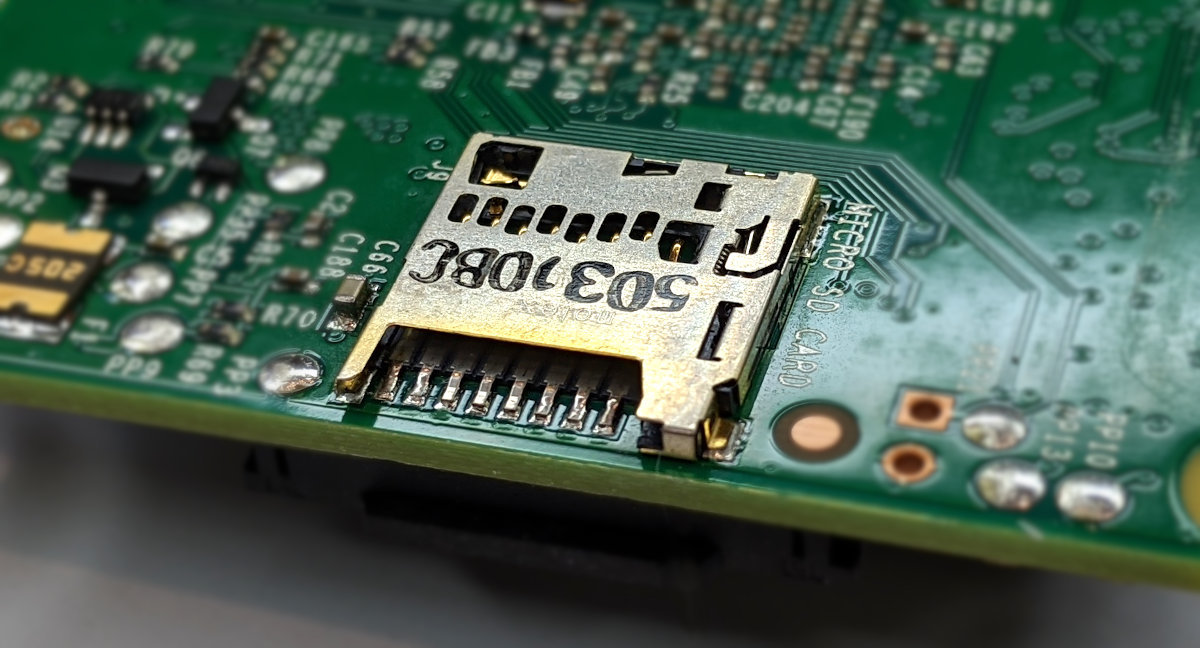 Raspberry Pi B+ MicroSD Card Socket
