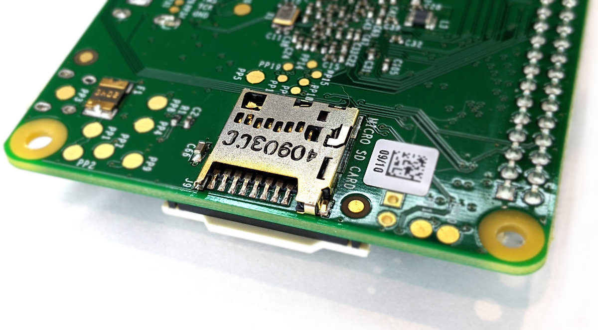 Raspberry Pi A+ MicroSD Card Socket