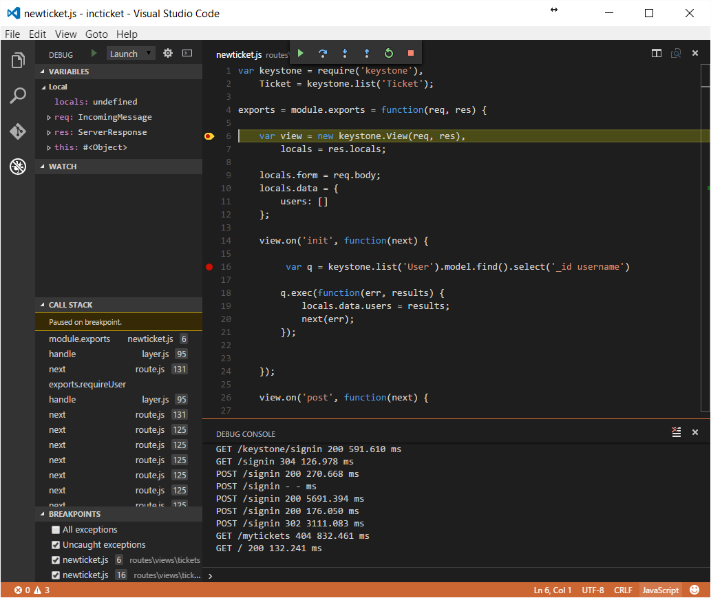 Debugging with Visual Studio Code