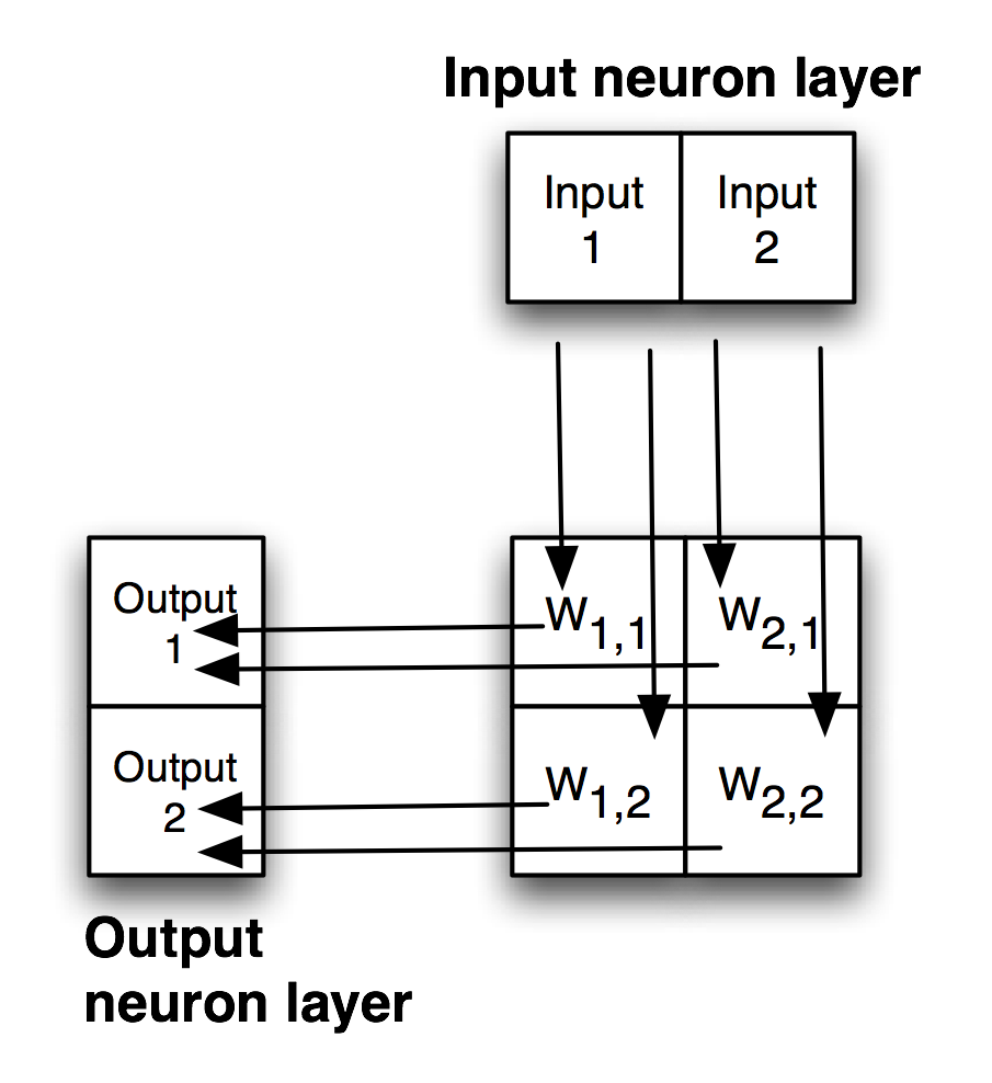 Understanding how connection weights connect neurons in adjacent layers