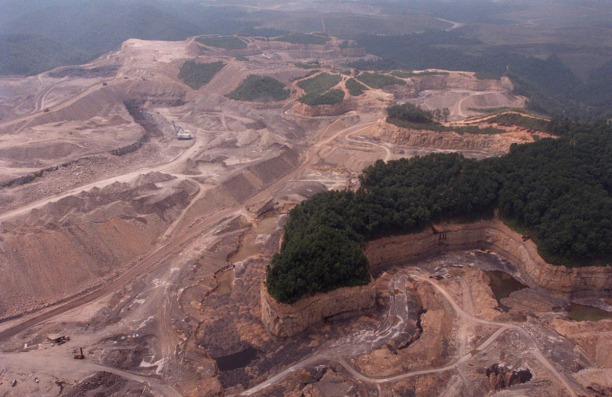 Harry Caudill railed against strip-mining the mountains for most of his adult life. The mine pictured here in 1998 was owned by the Martiki Coal Company in Martin County. Photo Credit: David Perry | Herald-Leader