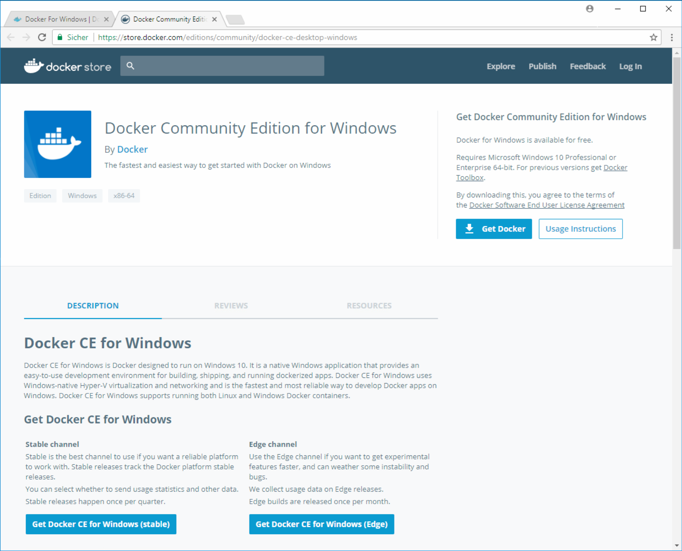 Docker Windows - Homepage Docker