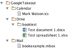 Sample Google Takeout files for this chapter