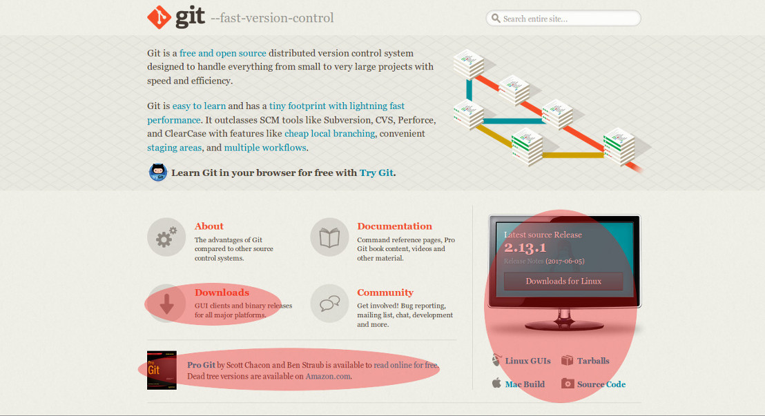 git-scm.com Front Page