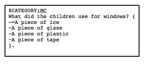 Figure 1. Sample of a Multiple-choice Question