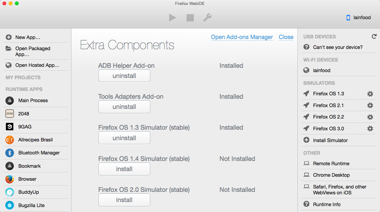 installing adb helper firefox ad on for mac os x