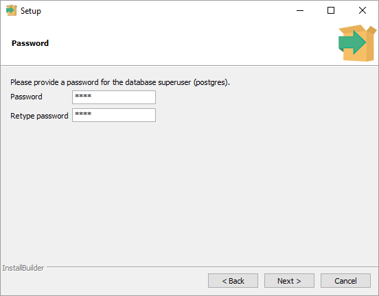 Figure A-2: Setting a superuser password