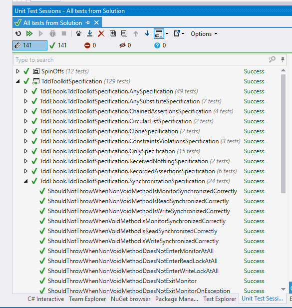 Resharper test runner docked as a window in Visual Studio 2015 IDE