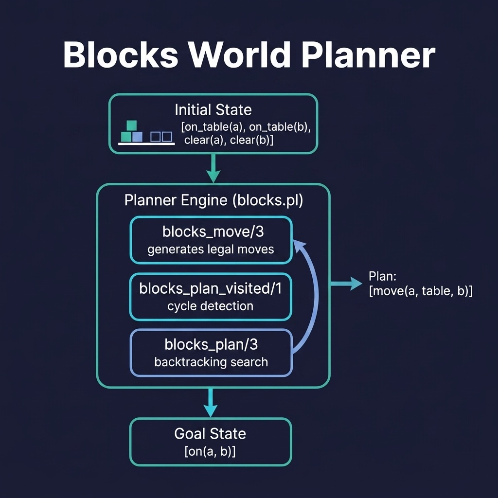Architecture diagram for the Blocks World planner