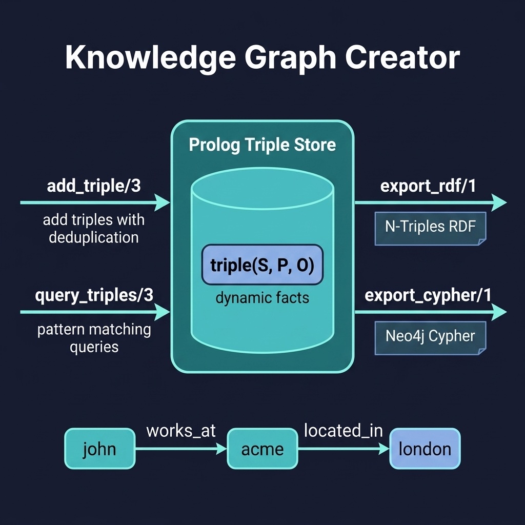 Architecture diagram for the Knowledge Graph Creator example