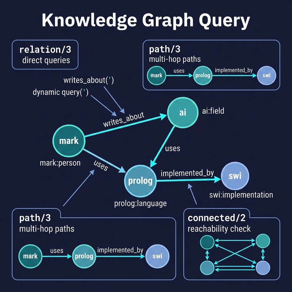 Architecture diagram for the Knowledge Graph Query example