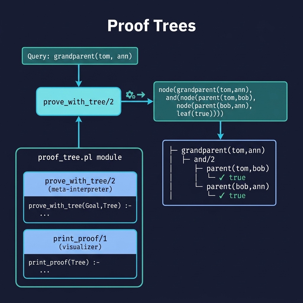 Architecture diagram for the Proof Trees example