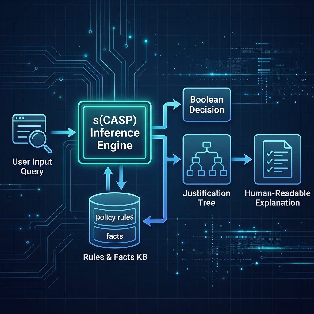 Architecture diagram for the s(CASP) Compliance example