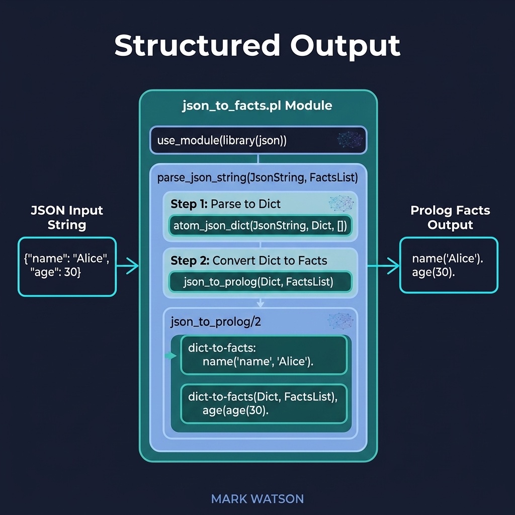 Architecture diagram for the Structured Output example