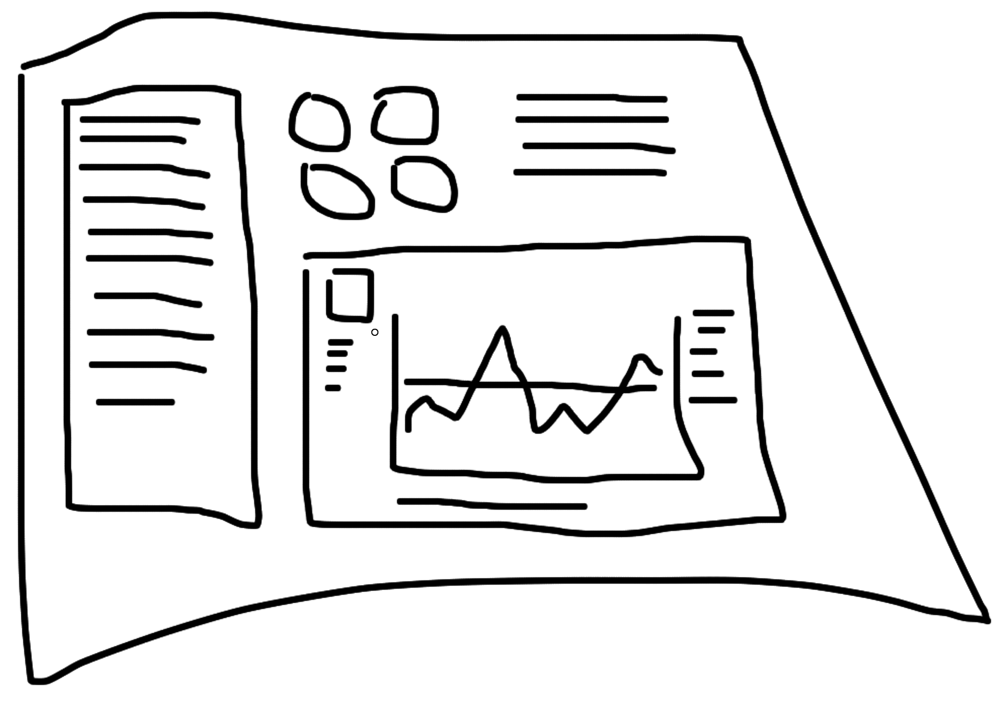 really bad drawing of a dashboard