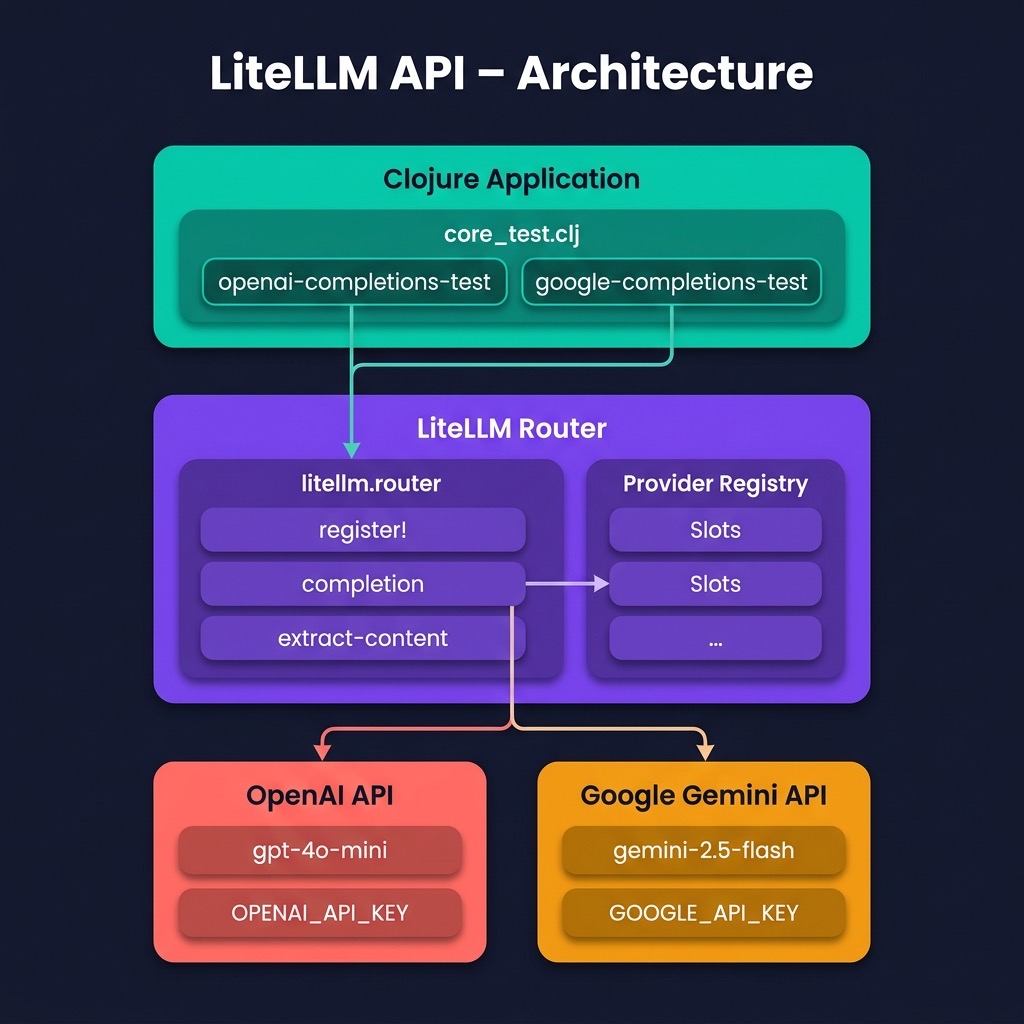 Architecture for LiteLLM API example