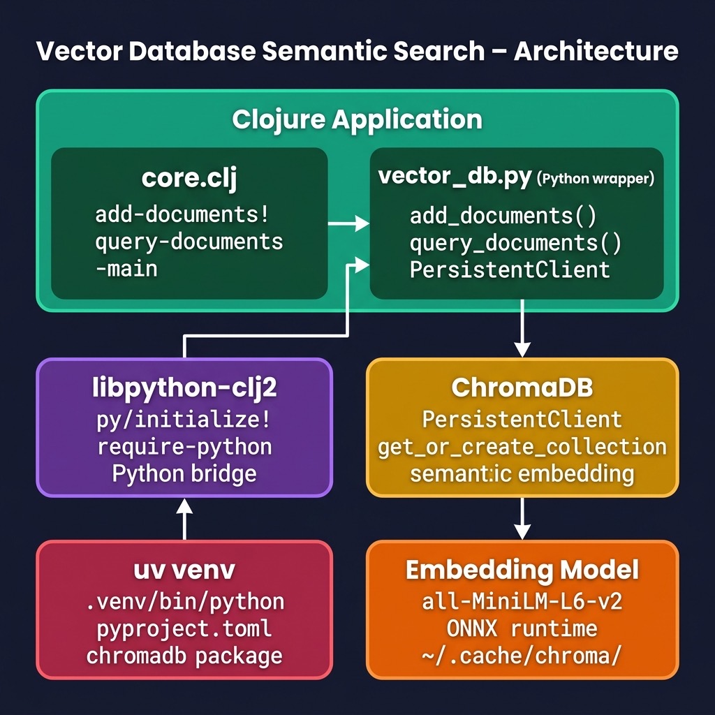 Architecture for Vector Database Semantic Search example