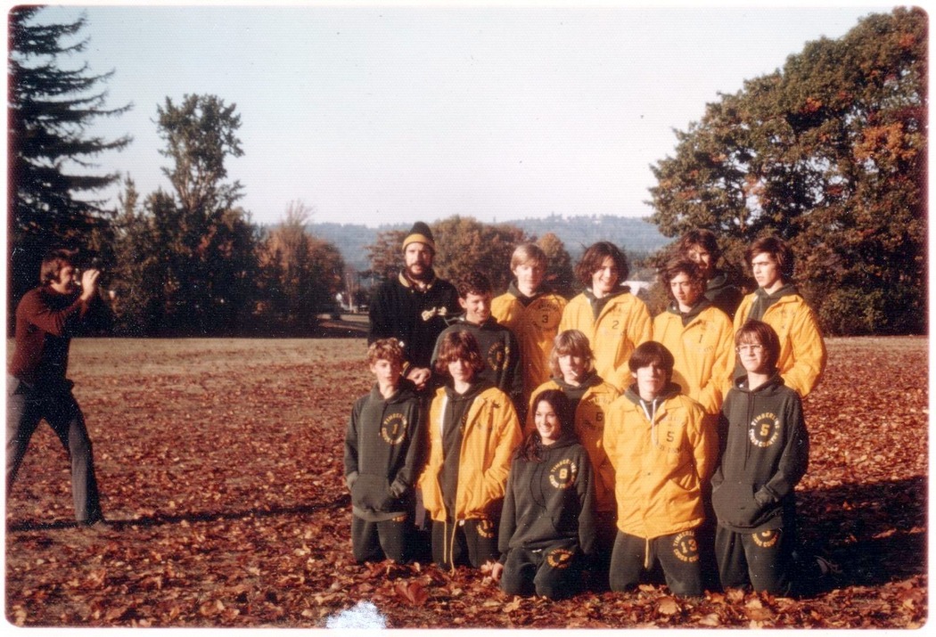 The bright yellow jackets indicate the varsity team, and they were numbered 1 through 7