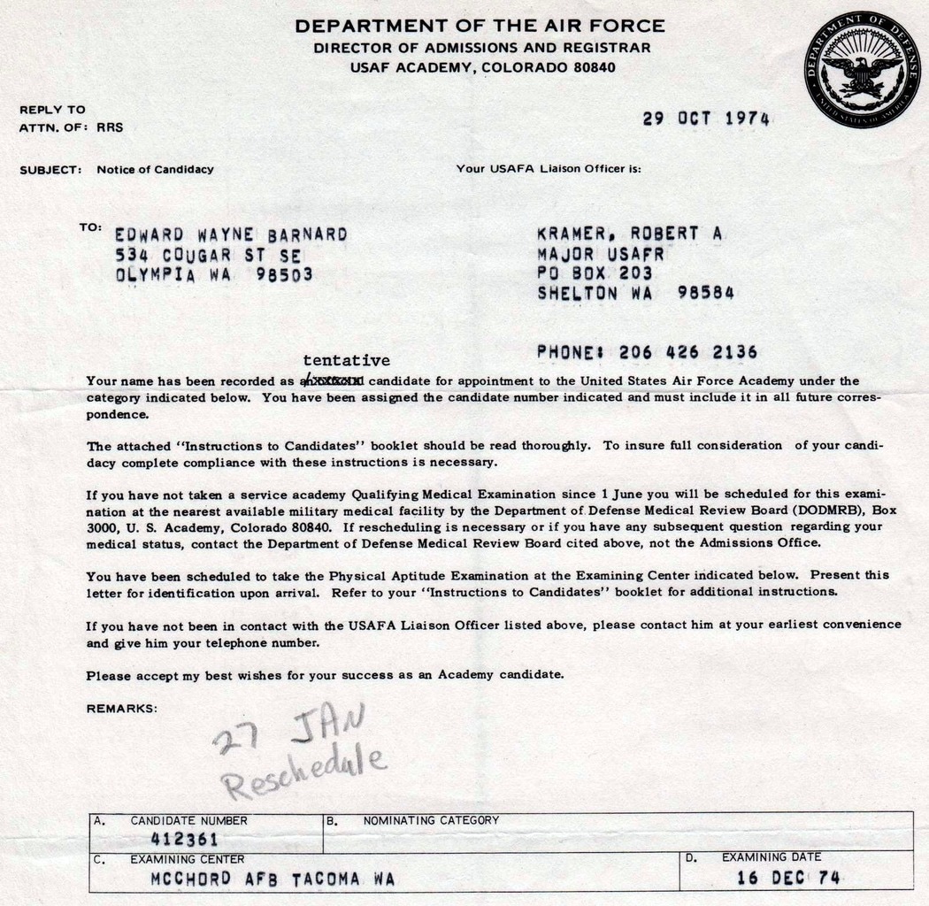 Candidate Fitness Assessment