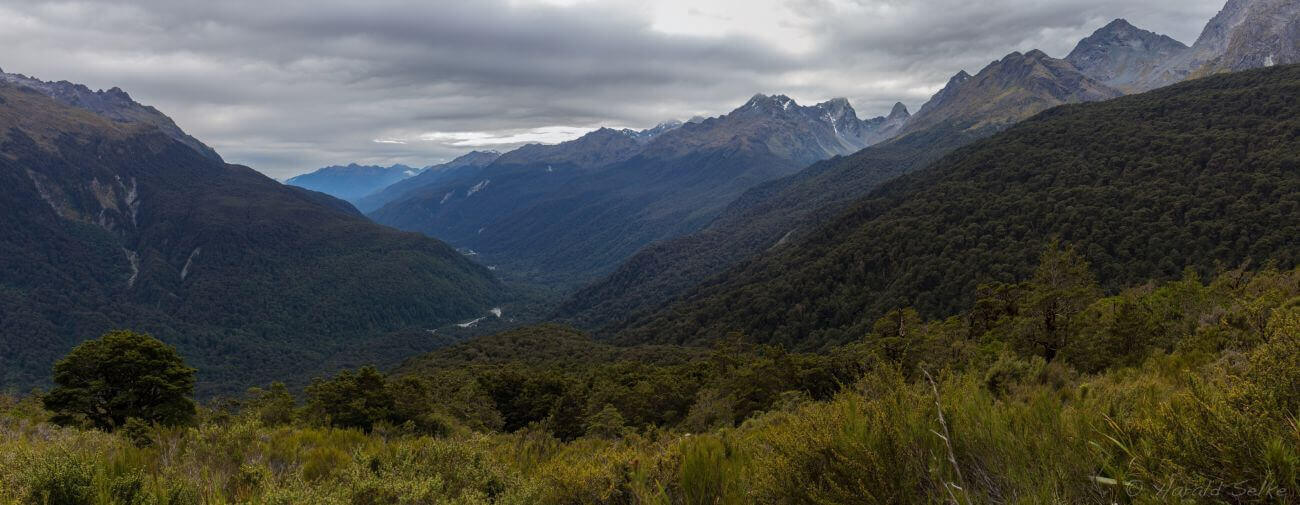 Darstellung der Tiefe einer Landschaft in Neuseeland – Bild: Harald Selke