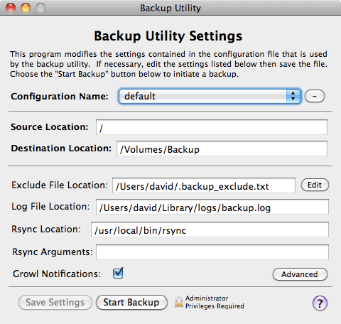 Schlechte Alignierung einer Backup-Utility-Maske