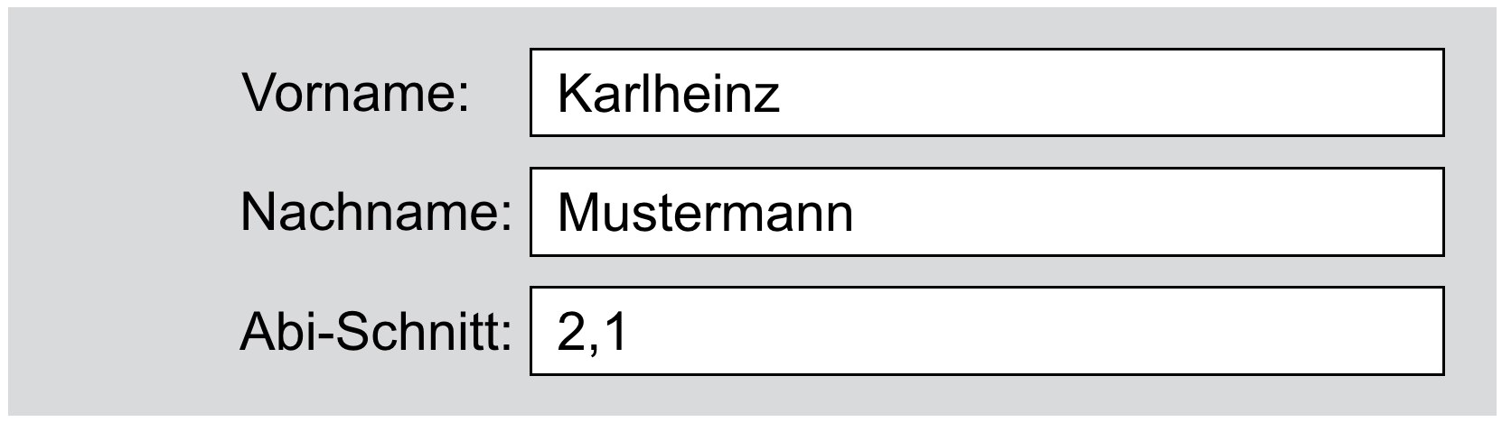 Angepasste Längen der Beschriftungen