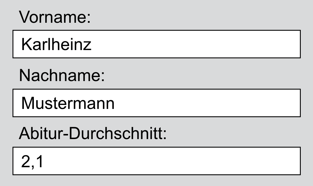 Beschriftungen in Zeilen