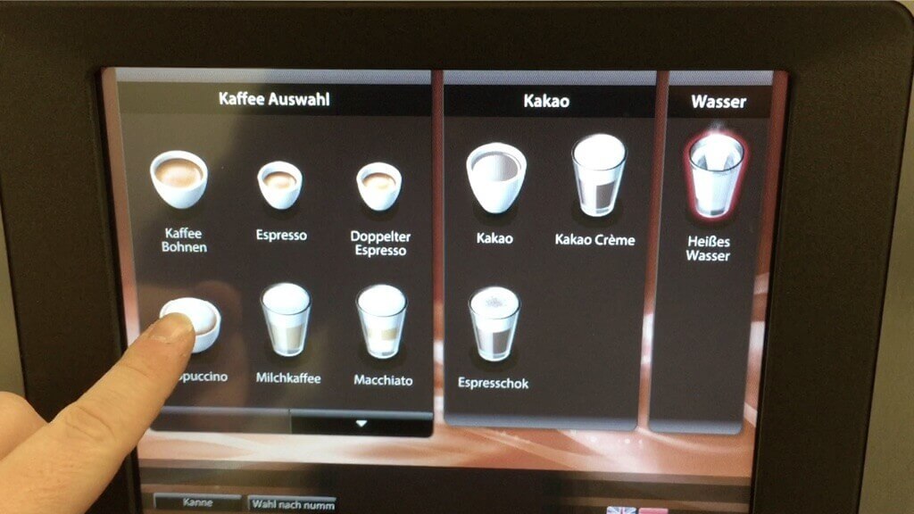 „Einen Cappuccino, bitte ...“ – Nutzungsschnittstelle eines Kaffeeautomaten