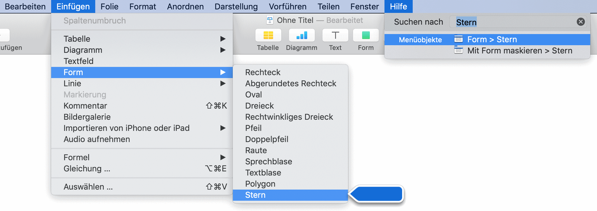 Räumliches Feed-Forward in MacOS