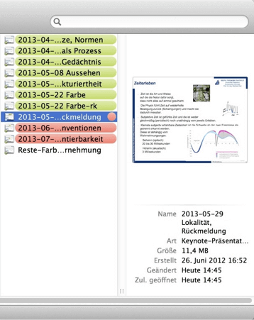 Vorschau des Finders von MacOS