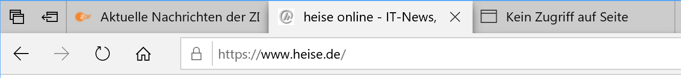 Reiter im Browser „Edge“