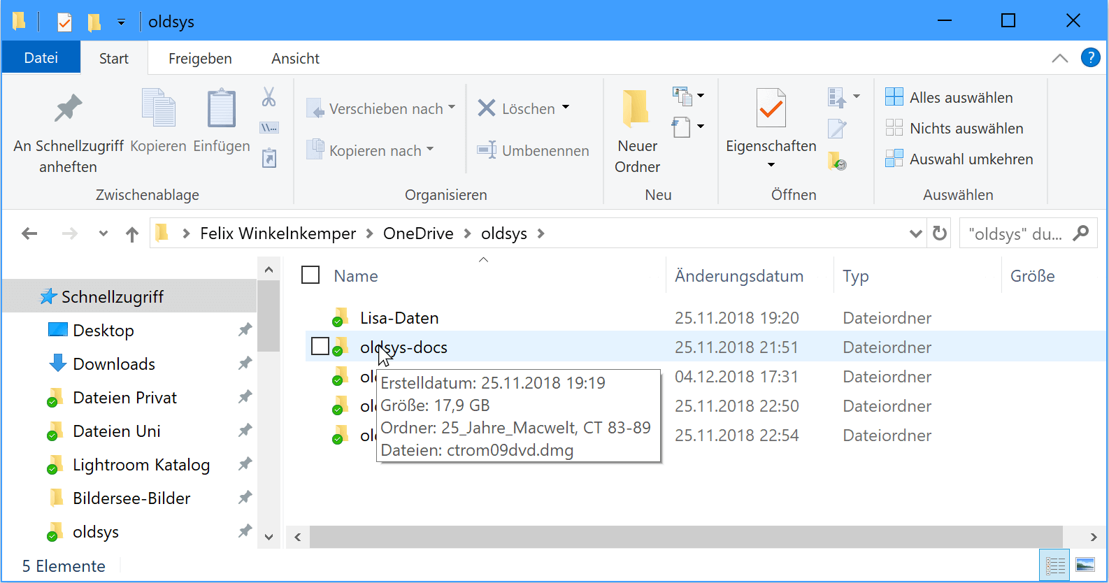 Dateiselektionsmodus im Explorer von Windows 10