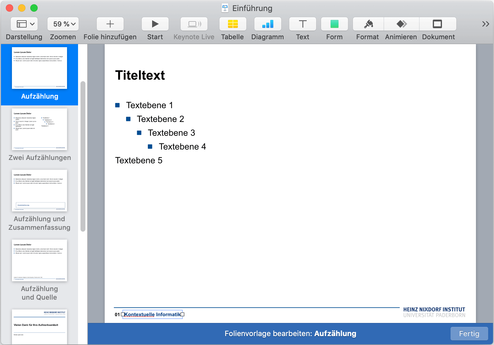 Modus wird durch den auffälligen blauen Balken deutlich.