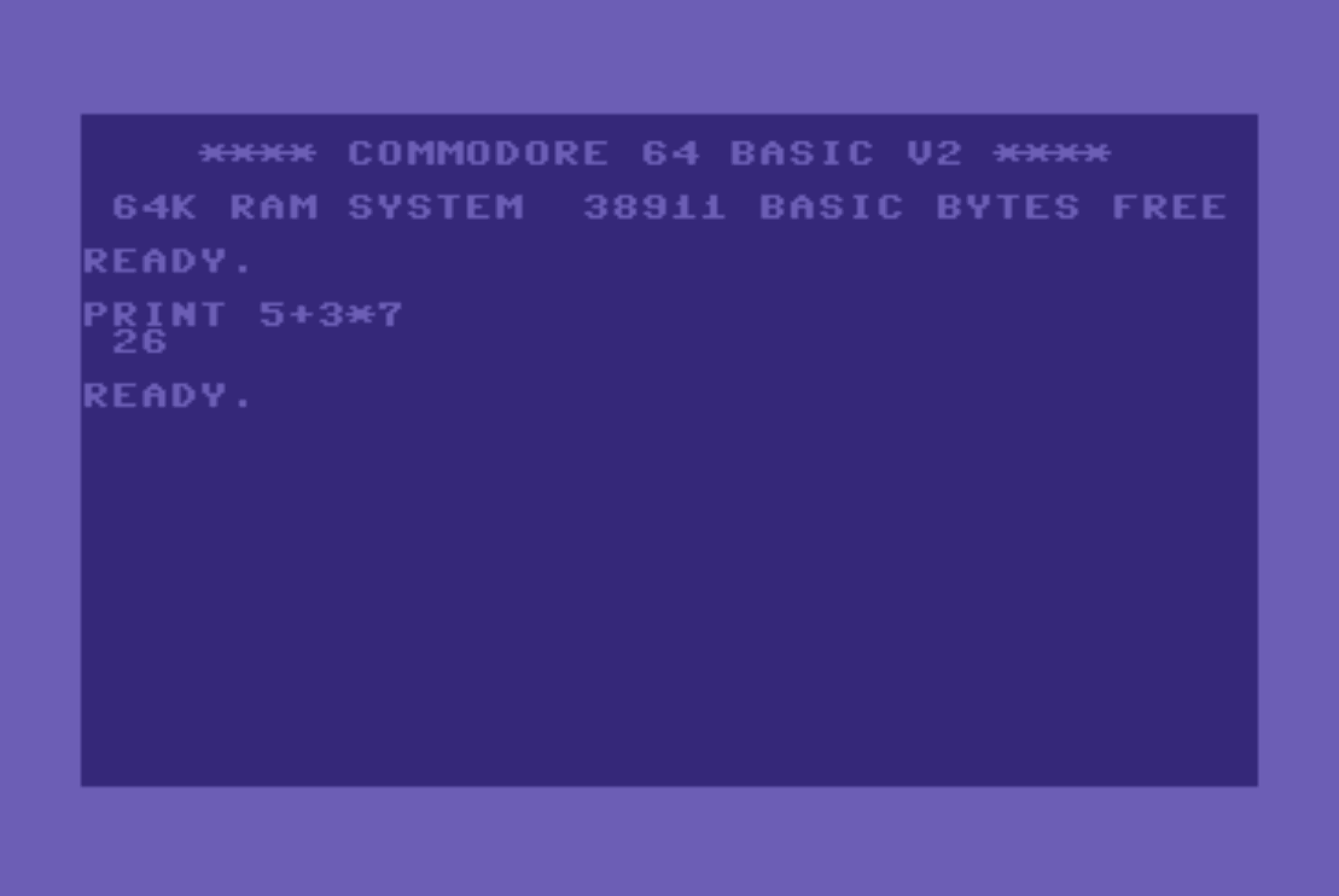 Ein C64 startet direkt mit BASIC