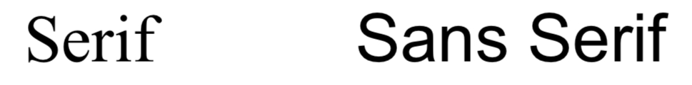 serif v. sans-serif