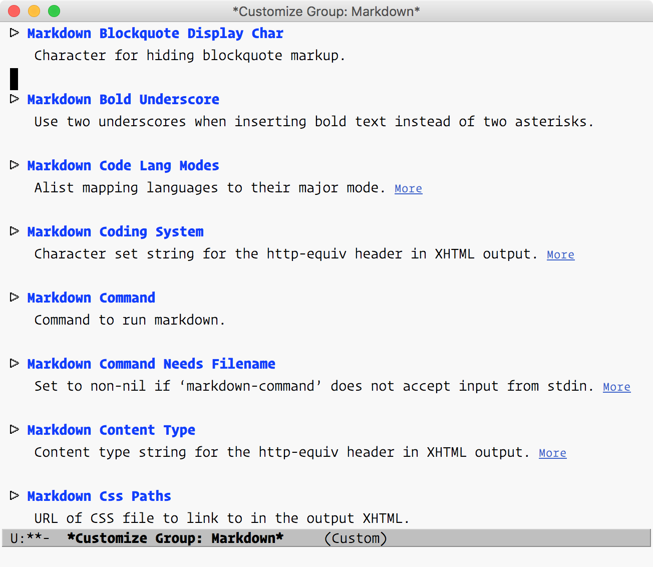 Markdown Customize Group