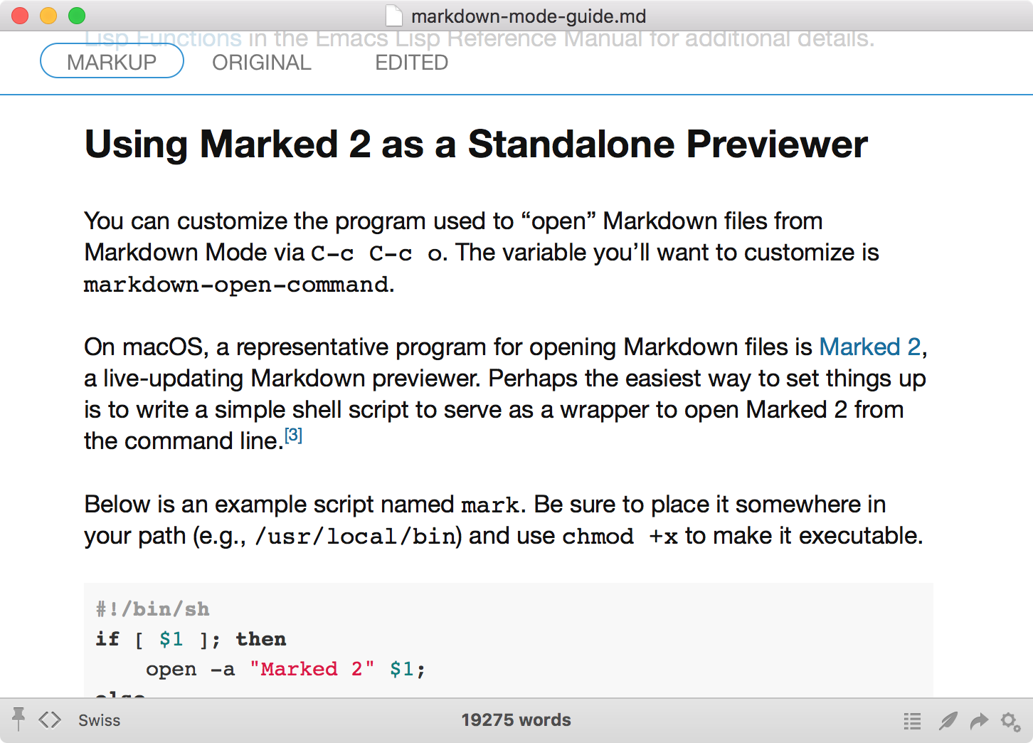 emacs markdown plus