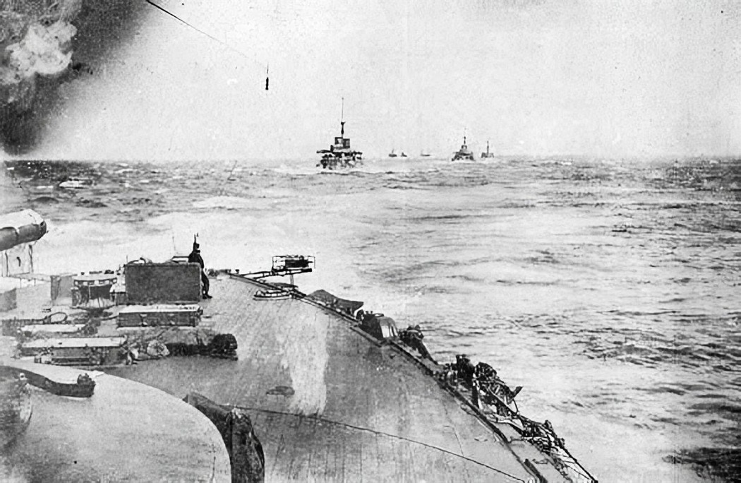 Japanese Combined Fleet proceeding in search of the Russian Baltic Fleet