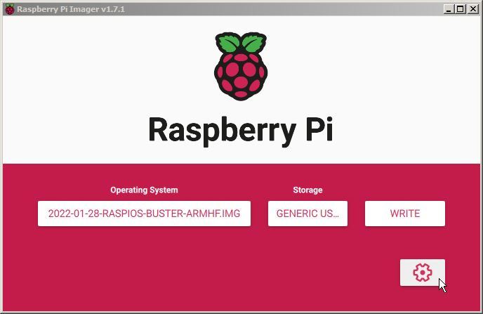 Raspberry Pi Imager Settings