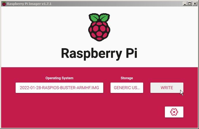 Raspberry Pi Imager WRITE