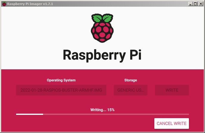 Raspberry Pi Imager writing