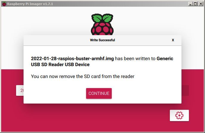 Raspberry Pi Imager success!