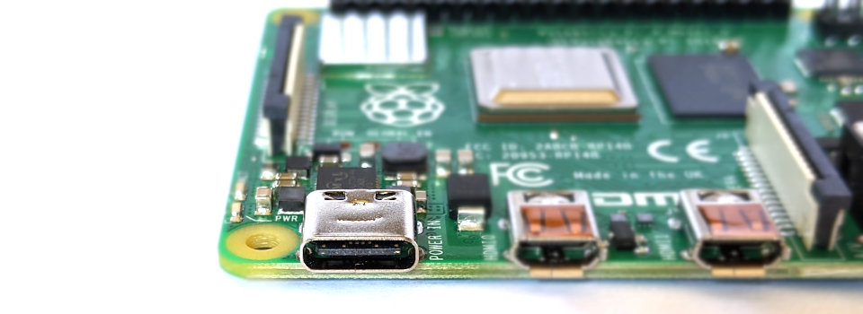 Raspberry Pi 4 Pover vis USB C