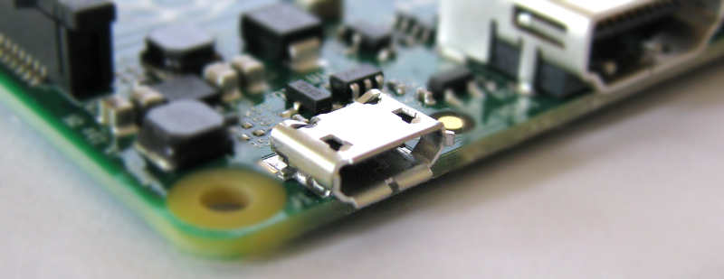 Raspberry Pi Model B+ USB Power Input