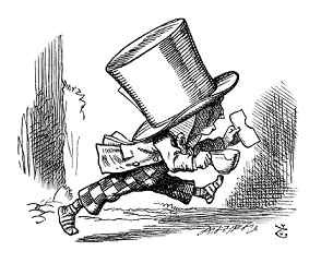 “The Mad Hatter, a character from Alice’s Adventures in Wonderland (1865) by John Tenniel”