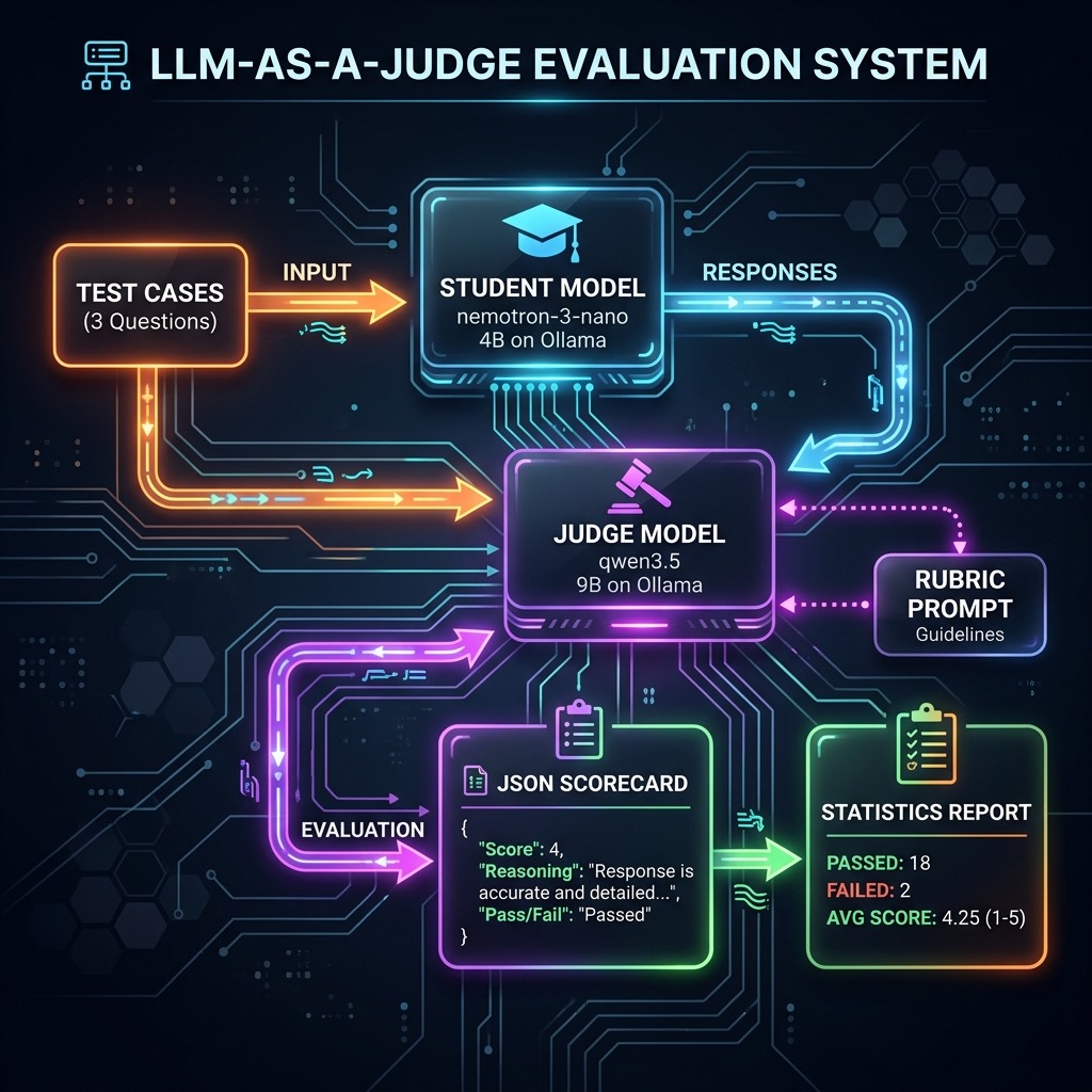 LLM-as-a-Judge evaluation system architecture