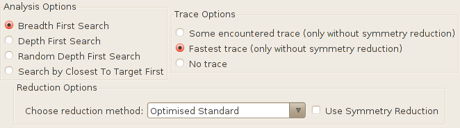 The verification options of the query dialog.